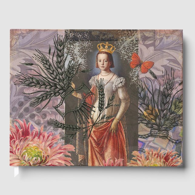 Virgo Woman Astrologie Whimsical Portrait Gästebuch (Vorderseite)