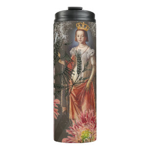 Virgo Woman Astrologie Whimsical Portrait Thermosbecher