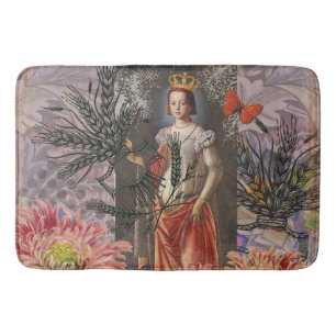 Virgo Woman Portrait Antique Colorful Rich Badematte