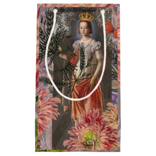 Virgo Woman Portrait Antique Colorful Rich Kleine Geschenktüte
