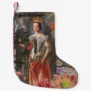 Virgo Woman Portrait Antique Colorful Rich Kleiner Weihnachtsstrumpf