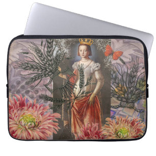Virgo Woman Portrait Antique Colorful Rich Laptopschutzhülle