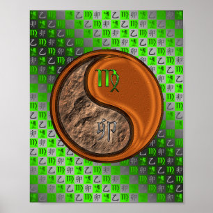 Virgo & Wood Rabbit Poster