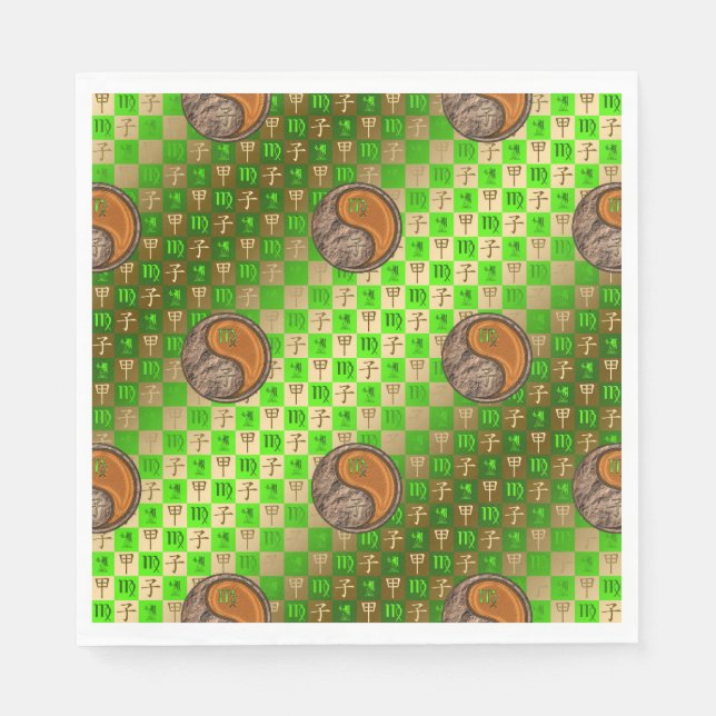 Virgo & Wood Rat Serviette (Vorderseite)