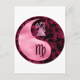 Virgo Yin Yang Postkarte