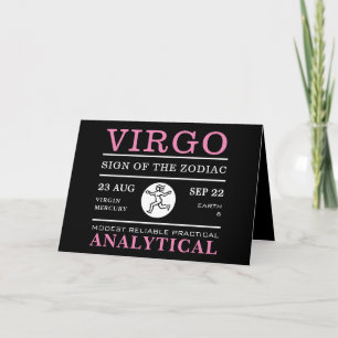 Virgo-Zeichen des Zodiaks, astrologisch Karte