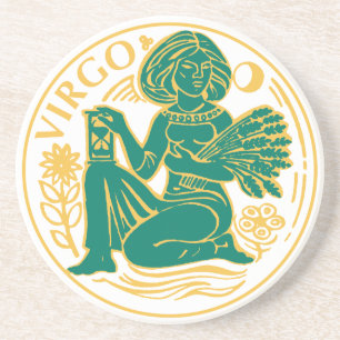 Virgo-Zeichen des Zodiaks auf einem Untersetzer