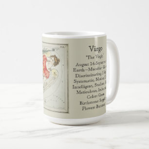 Virgo Zodiac Antique Astronomisches Diagramm Kaffeetasse