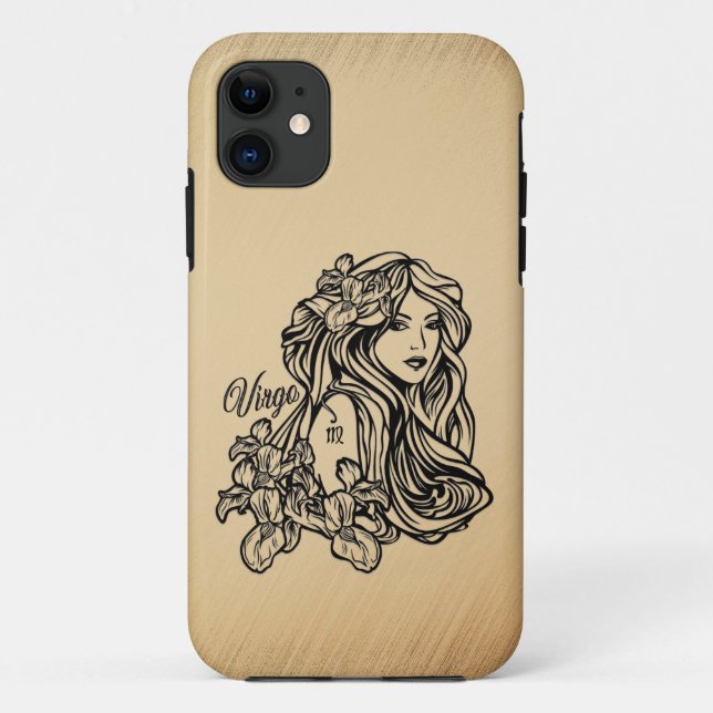 Virgo Zodiac Antique Look Case-Mate iPhone Hülle (Rückseite)