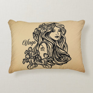 Virgo Zodiac Antique Look Dekokissen