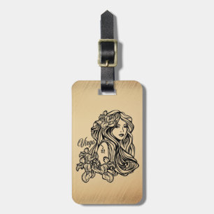 Virgo Zodiac Antique Look Gepäckanhänger