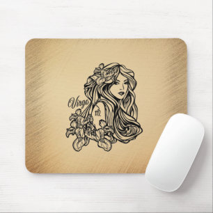 Virgo Zodiac Antique Look Mousepad