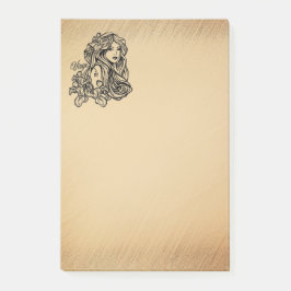 Virgo Zodiac Antique Look Post-it Klebezettel