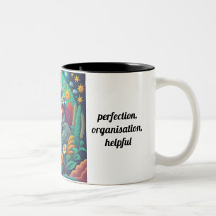 Virgo - Zodiac Art Zweifarbige Tasse