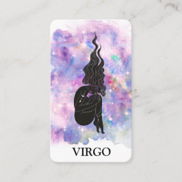 *~* VIRGO Zodiac Astrologie Readings Blue Pink Visitenkarte