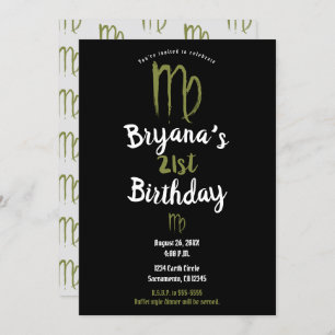 VIRGO Zodiac August September Geburtstagsastrologi Einladung