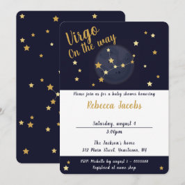Virgo zodiac Babydusche Einladung