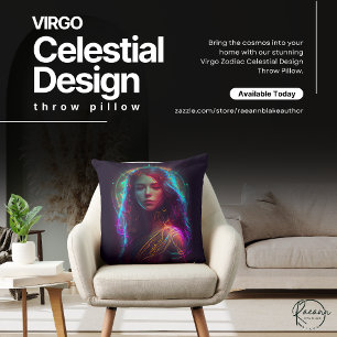 Virgo Zodiac Celestial Design Throw Kissen