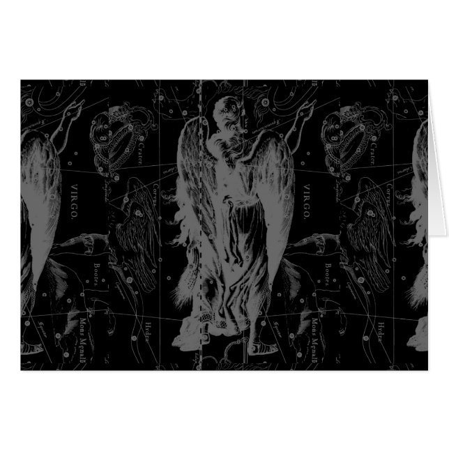 Virgo Zodiac Constellation Hevelius 1690 (Vorderseite (Horizontal))