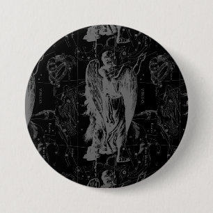 Virgo Zodiac Constellation Hevelius 1690 Button