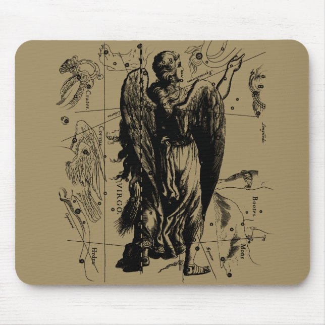 Virgo Zodiac Constellation Hevelius 1690 Mousepad (Vorne)