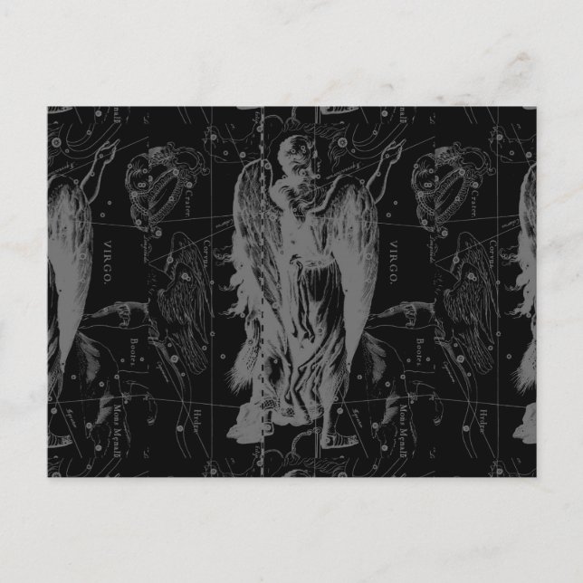 Virgo Zodiac Constellation Hevelius 1690 Postkarte (Vorderseite)