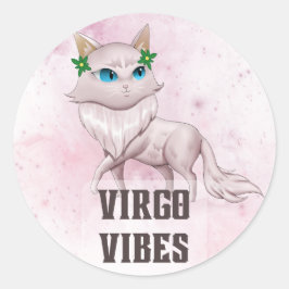 Virgo Zodiac Decal für Astrologie Liebhaber Runder Aufkleber