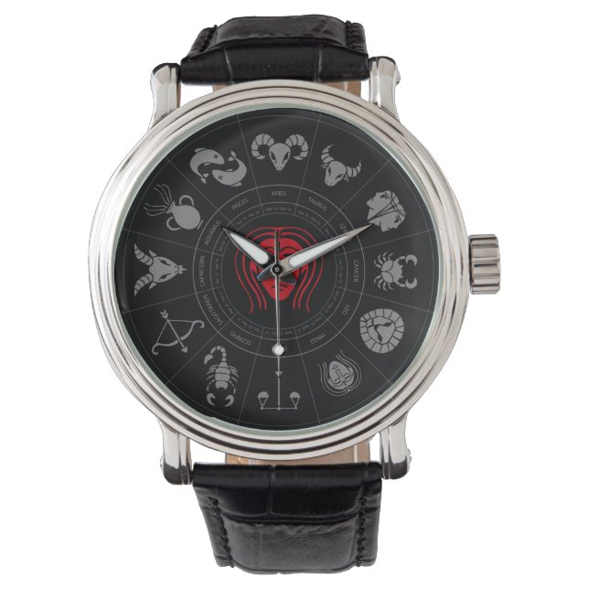 Virgo Zodiac Geburtstagsgeschenk Armbanduhr (Vorderseite)