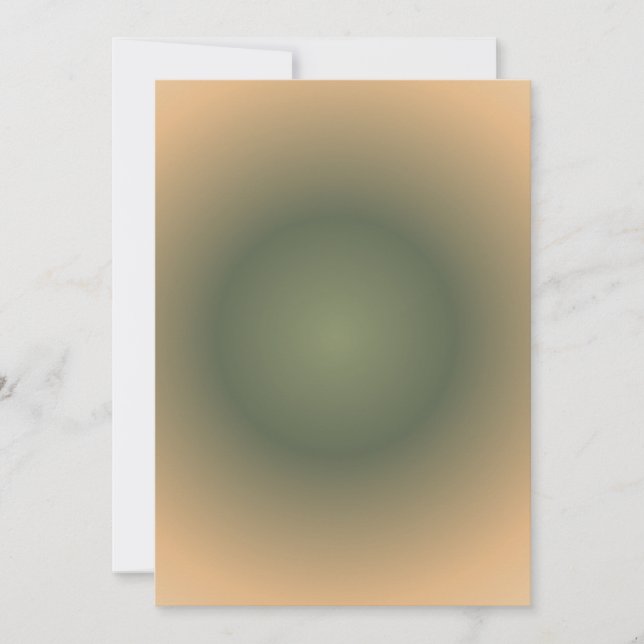 Virgo Zodiac, grünbraune Aura Gradient Feiertagskarte (Vorderseite)