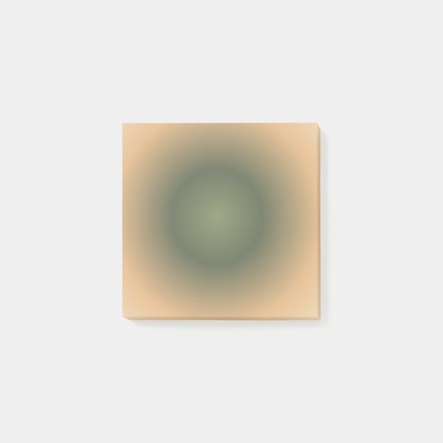 Virgo Zodiac, grünbraune Aura Gradient Post-it Klebezettel (Vorderseite)