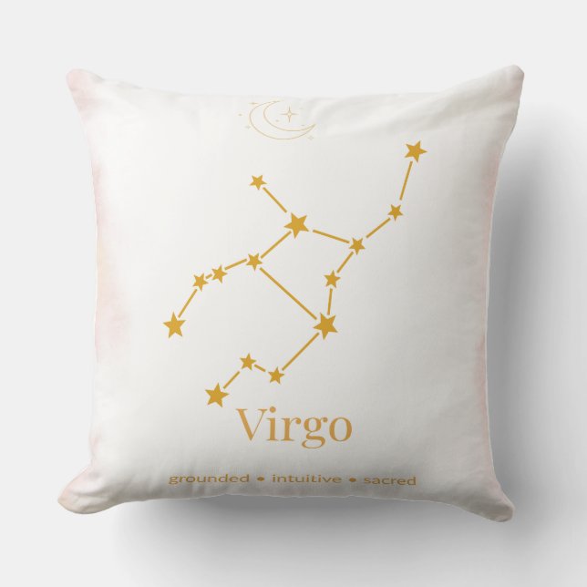 Virgo Zodiac Kissen – Himmels Konstellation (Vorderseite)