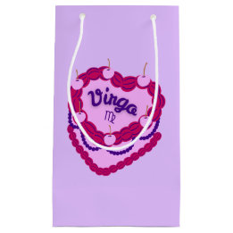 Virgo Zodiac Pastel Heart Birthday Cake Kleine Geschenktüte