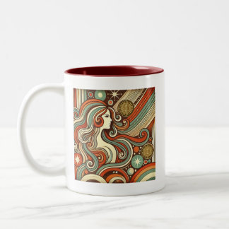 Virgo Zodiac Retro Tasse