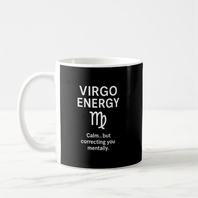 Virgo Zodiac Sign Astrology Mug Kaffeetasse (Links)