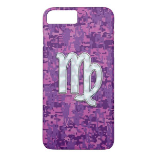 Virgo Zodiac Sign auf Fuchsia Digital Camouglage Case-Mate iPhone Hülle