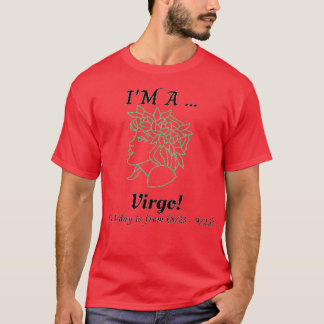 Virgo Zodiac Sign Design T-Shirt