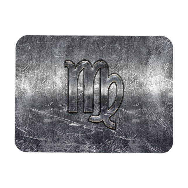 Virgo Zodiac Sign Grunge gestörter Stil Magnet (Horizontal)