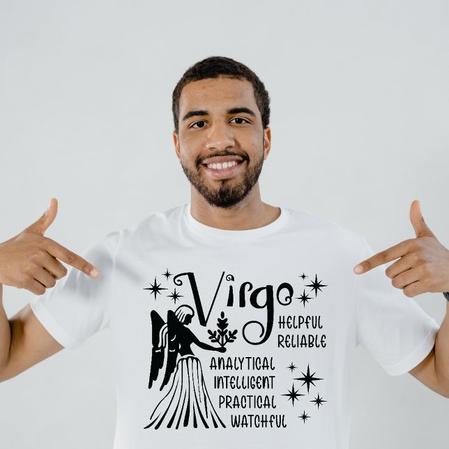 Virgo Zodiac Sign Horoskop Persönliche Merkmale T-Shirt (Von Creator hochgeladen)