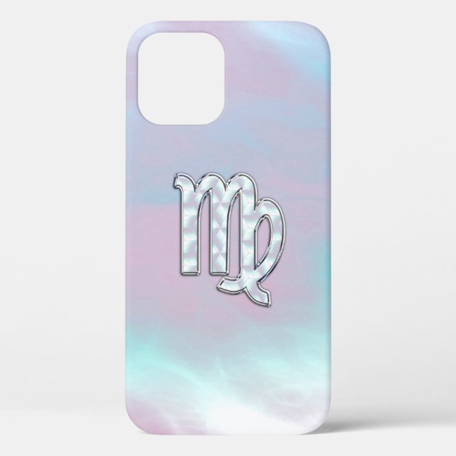 Virgo Zodiac Sign on Pastels Mutter von Pearl Case-Mate iPhone Hülle (Rückseite)