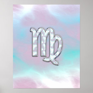 Virgo Zodiac Sign on Pastels Mutter von Pearl Poster