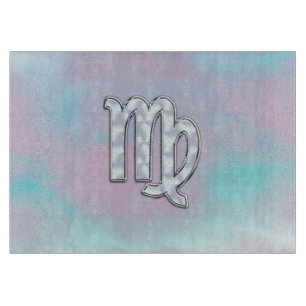 Virgo Zodiac Sign on Pastels Mutter von Pearl Styl Schneidebrett