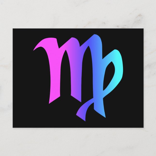 Virgo Zodiac Sign Postcard Postkarte (Vorderseite)