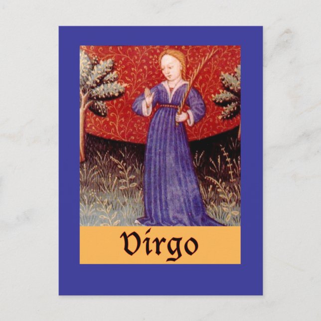 Virgo Zodiac Sign Postkarte (Vorderseite)