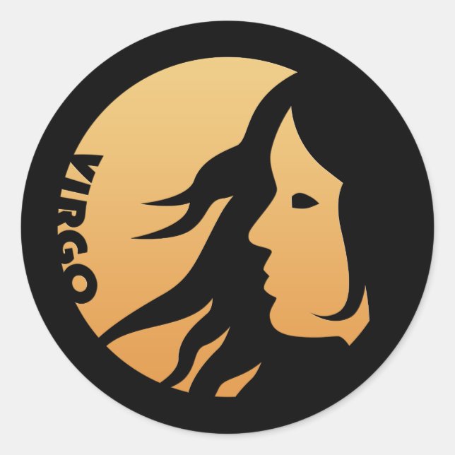 Virgo Zodiac Sign Runder Aufkleber (Vorderseite)