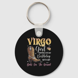 Virgo Zodiac Sign Stepping in My Birthday Wester Schlüsselanhänger