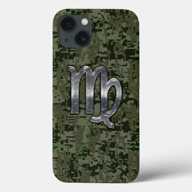 Virgo Zodiac Sign über die digitale Olive-Camoufla Case-Mate iPhone Hülle (Rückseite)