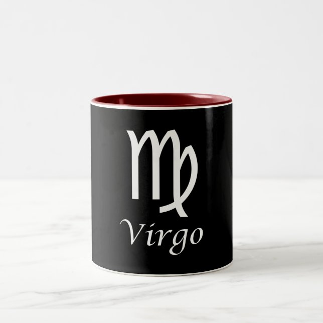 Virgo Zodiac Sign Zweifarbige Tasse (Mittel)