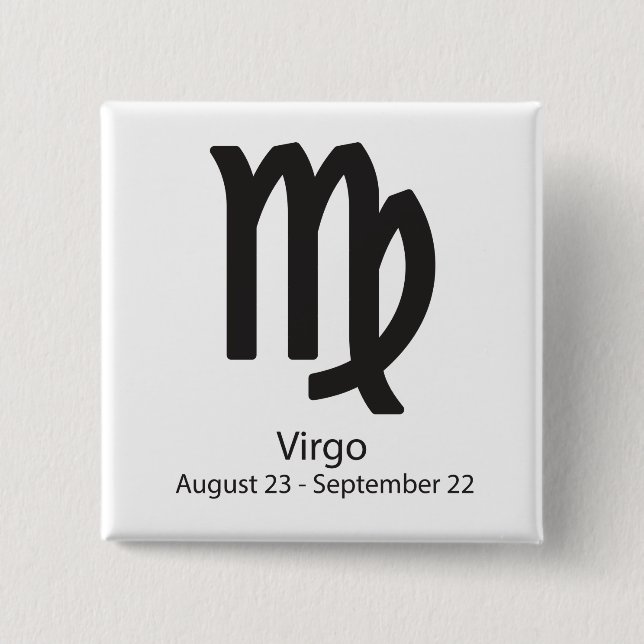 Virgo zodiac signe August 23 - 22. September Button (Vorderseite)