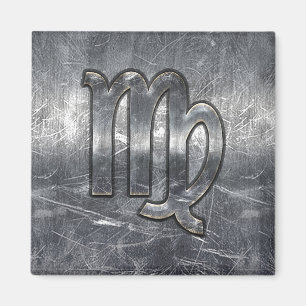 Virgo Zodiac Signierung in Grunge Bedresste Style  Magnet