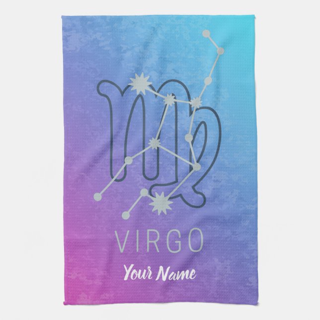 Virgo Zodiac Star Sign Horoscope Constellation Geschirrtuch (Vertikal)